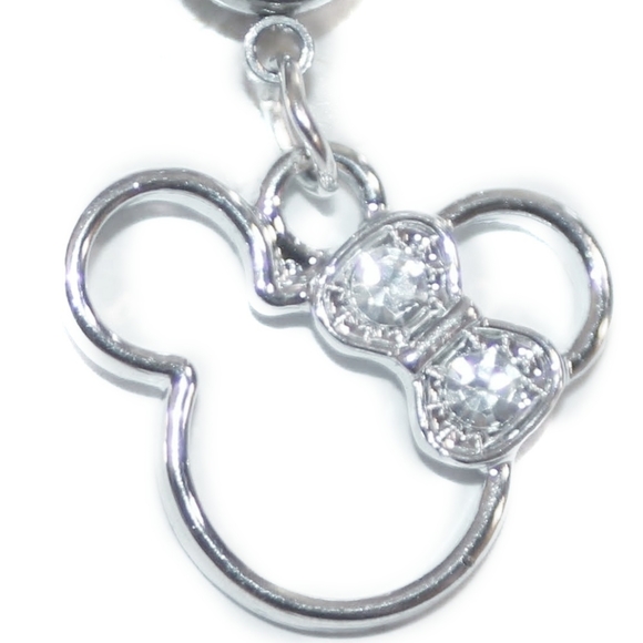 Silver Disney Minnie Mouse crystal bow belly ring - Picture 11 of 11